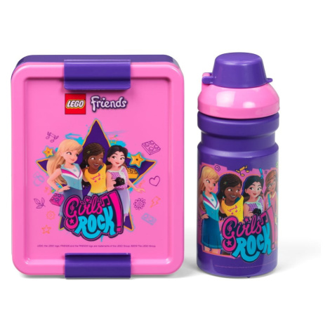 Set fľaše na vodu a boxu na desiatu LEGO® Friends Girls Rock