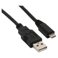 Dátový kábel, Micro USB, 1 meter, čierny