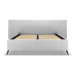 Svetlosivá čalúnená dvojlôžková posteľ s úložným priestorom a roštom 140x200 cm Walter – Milo Ca