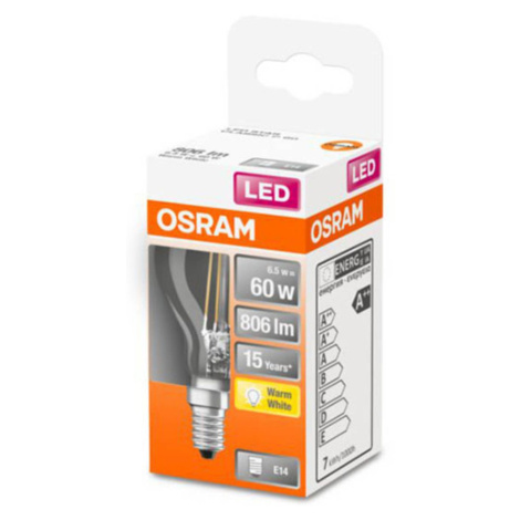 OSRAM LED žiarovka E14 Classic P 5,5 W 2 700K číra