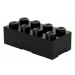 LEGO® box na desiatu 8 - čierna  100 x 200 x 75 mm