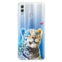 Odolné silikónové puzdro iSaprio - Leopard With Butterfly - Huawei Honor 10 Lite