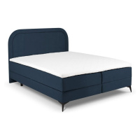 Tmavomodrá boxspring posteľ s úložným priestorom 180x200 cm Eclipse – Cosmopolitan Design