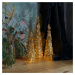 LED dekoratívny stromček Kirstine, zlatý, výška 43 cm