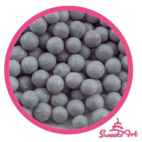 SweetArt strieborné matné cukrové perly 7 mm (80 g) - dortis - dortis