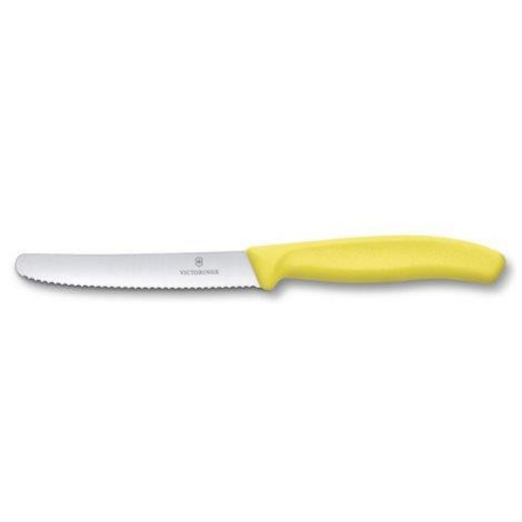 Kuchynský nôž zúbkový 11cm, žltý Victorinox