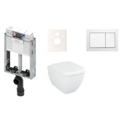 Cenovo zvýhodnený závesný WC set TECE na zamurovanie + WC Vitra Vitra Shift KMPLSHIFTT