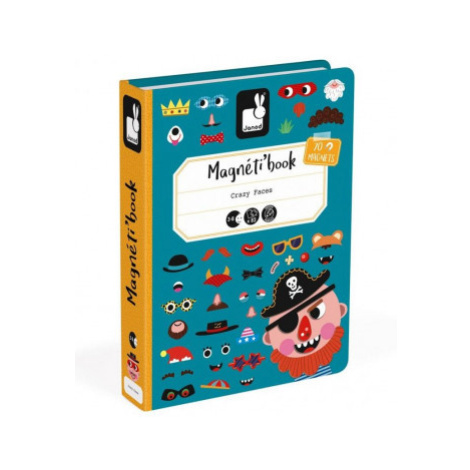 Magnetická kniha - skladačka Zábavné tváre - chlapci