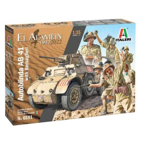 Model Kit military 6591 - AB 41 with Bersaglieri Italian Infantry (1:35)