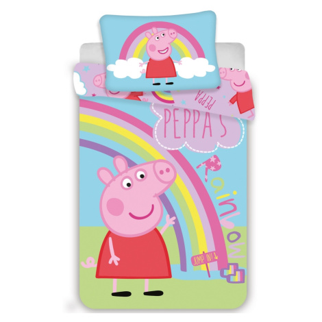 Jerry Fabrics Detské bavlnené obliečky do postieľky Peppa Pig 0016, 100 x 135 cm, 40 x 60 cm