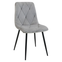 Prošívaná čalouněná židle Artis šedá