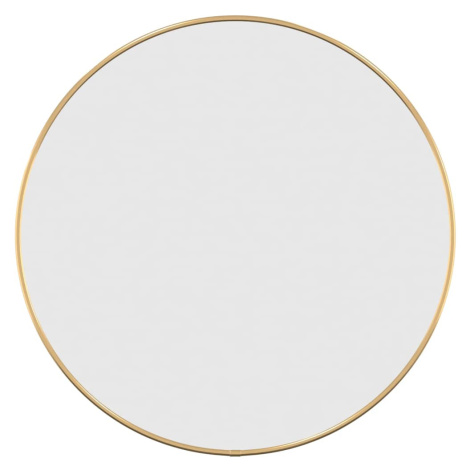 vidaXL Nástenné zrkadlo zlaté Ø 50 cm okrúhle