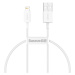 Kábel Baseus Superior Series Cable USB to Lightning, 2.4A, 0,25m (white) (6953156205390)