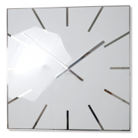 Nástenné akrylové hodiny Exact Flex z119-2-0-x, 50 cm, biele