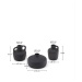 Čierne terakotové vázy v súprave 3 ks (výška 6 cm) Sofra – Kave Home