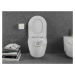 MEXEN - Lena Závesná WC misa vrátane sedátka s slow-slim, duroplast, biela/zlatá linka 30224005