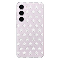 Odolné silikónové puzdro iSaprio - Stars Pattern - white - Samsung Galaxy S23 5G