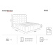 Svetlomodrá čalúnená dvojlôžková posteľ s úložným priestorom s roštom 160x200 cm Bali – Cosmopol