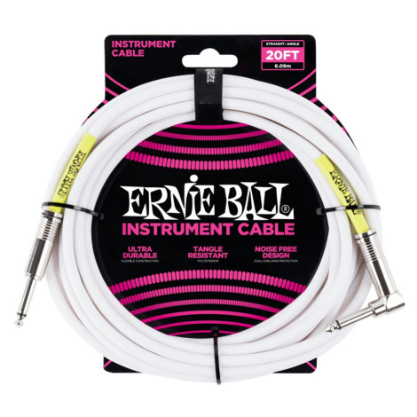 Ernie Ball 20' Classic Cable White