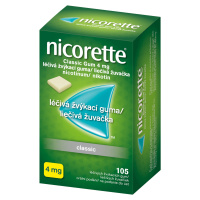 NICORETTE ® Classic Gum 4 mg, liečivé žuvačky 105 ks