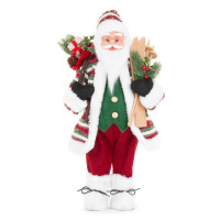 Dekorácia MagicHome Vianoce, Santa s lyžami, 80 cm