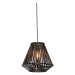 Čierne závesné svietidlo s bambusovým tienidlom ø 30 cm Merapi – Good&amp;Mojo
