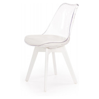Jedálenská stolička Milla transparentná/biela