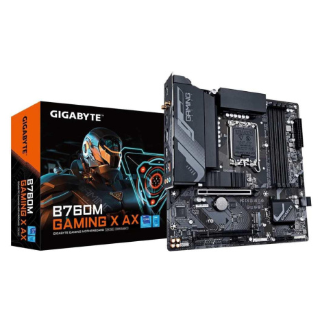 GIGABYTE MB Sc LGA1700 B760 GAMING X AX, Intel B760, 4xDDR5, 1xDP, 1x HDMI, WiFi, mATX