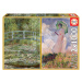 Puzzle Claude Monet - The Water-Lily Pond - Woman with Parasol Turned to the Left Educa 2x1000 d