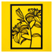 Viacdielny drevený obraz kvetov - Vôňa leta, Čierna