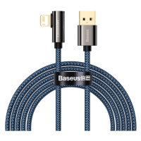 Nabíjací a dátový kábel USB, Lightning, 200 cm, 2400 mA, rýchle nabíjanie, 90 stupňov/decagonal,