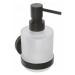 SAPHO XB101 X-Round black dávkovač mydla, mliečne sklo/čierna, 200 ml