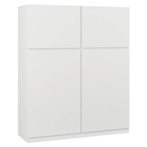 MID.YOU VYSOKÁ KOMODA, biela, 119,5/143/40 cm