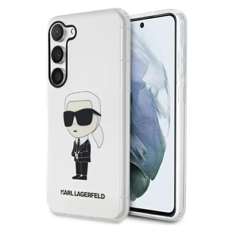 Kryt Karl Lagerfeld Samsung Galaxy S23 transparent hardcase Ikonik Karl Lagerfeld (KLHCS23SHNIKT