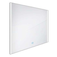 Nimco Zrkadlá - Zrkadlo v ráme s LED osvetlením, 80x70 cm, hliník ZP 11003V