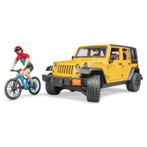 Bruder 2543 Jeep Wrangler Rubicon s horským kolem a cyklistou 1:16 Brüder Mannesmann