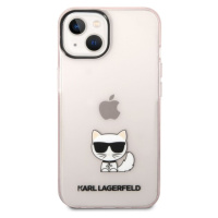 Karl Lagerfeld Choupette Logo Zadný Kryt pre iPhone 14 Max Pink