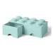 LEGO® úložný box 8 - so zásuvkami aqua 250 x 500 x 180 mm