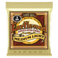 Ernie Ball 3003 Earthwood 80/20 Bronze Medium-Light 3 Pack