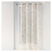 Voálová záclona v bielej a zlatej farbe 140x240 cm Ginkgold – douceur d'intérieur