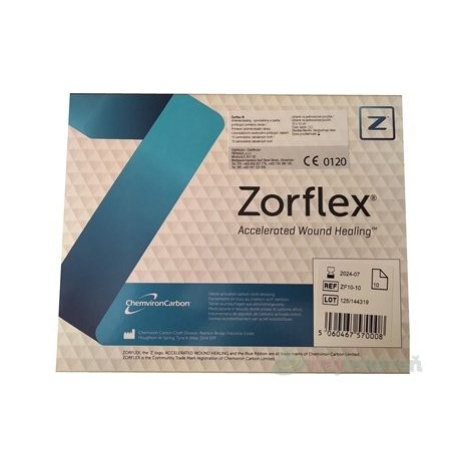 Zorflex krytie na rany s aktívnym uhlím 10x10 cm, 1x10 ks