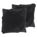 BELIANI, Sada 2 vankúšov z umelej kožušiny 42 × 42 cm čierna EHNAR, 257531
