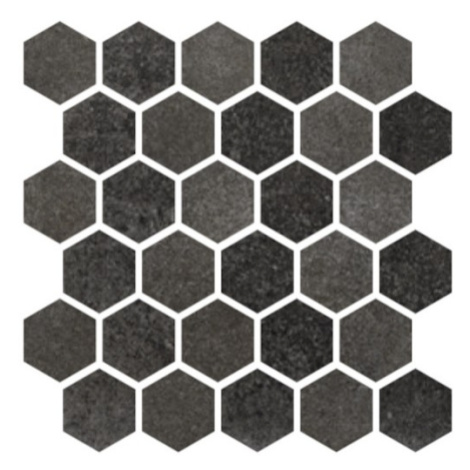 Mozaika Cir Materia Prima black storm hexagon 27x27 cm lesk 1069909