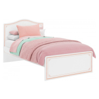 Študentská posteľ betty 120x200cm - biela/ružová
