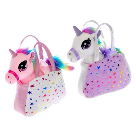 Jednorožec plyšový 20cm s kabelkou 18x12cm 2barvy 0m + Mikro Trading