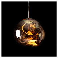 Závesná LED lampa Tom Dixon Melt Mini, Ø 28 cm, jantárovo zlatá