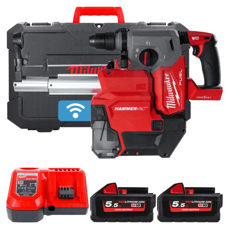 MILWAUKEE M18 FUEL ONE-KEY SDS-Plus vŕtacie kladivo 4-režimové s FIXTEC s odsávačom M18ONEFHXDEL