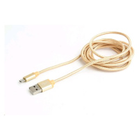 Kabel CABLEXPERT CCB-mUSB2B-AMBM-6-G USB A Male/Micro B Male 2.0, 1,8m, opletený, zlatý, blister