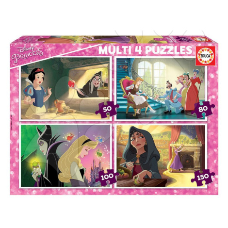 Puzzle Disney Princess Multi 4 Educa 50-80-100-150 dielov od 5 rokov
