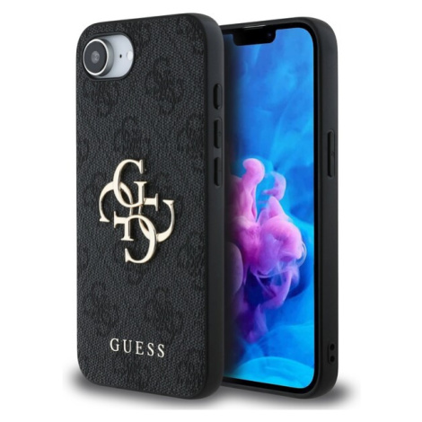 Guess PU 4G Metal Logo kryt iPhone 16 šedý